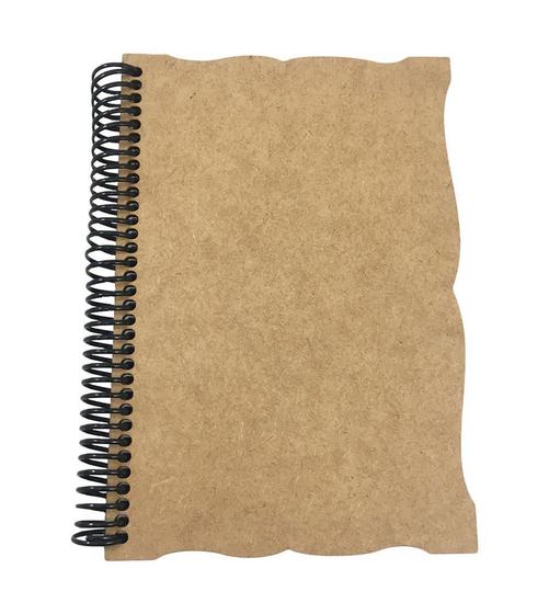 Imagem de Caderno Capa Mdf Trabalhada M 1/4 - 96 Folhas 20X14 Cm