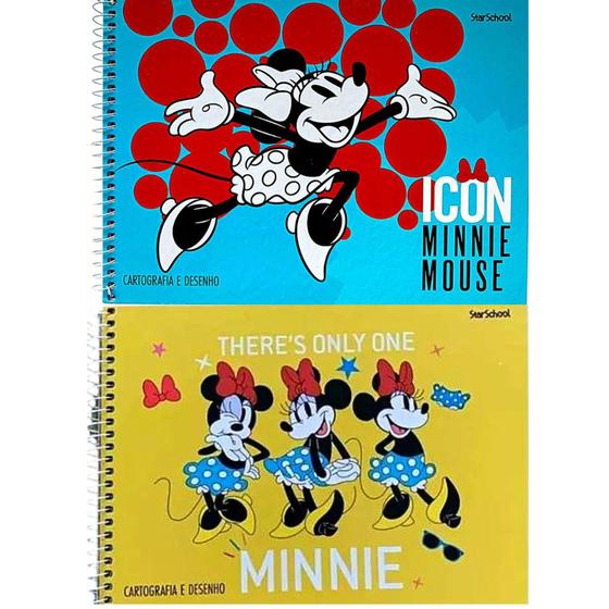 Imagem de Caderno cartografia CD Minnie 80fls star school