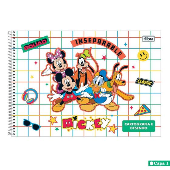 Imagem de Caderno Cartografia Desenho Tilibra 80Fls Mickey Mouse