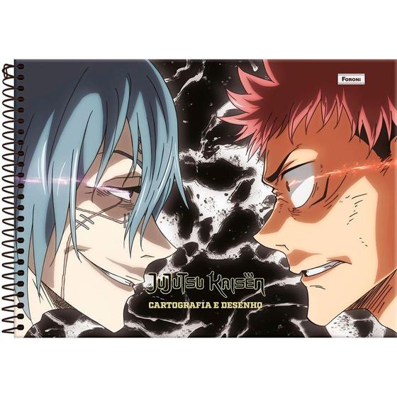 Imagem de Caderno Cartografia e Desenho Jujutsu Kaisen - 80 Folhas - Foroni