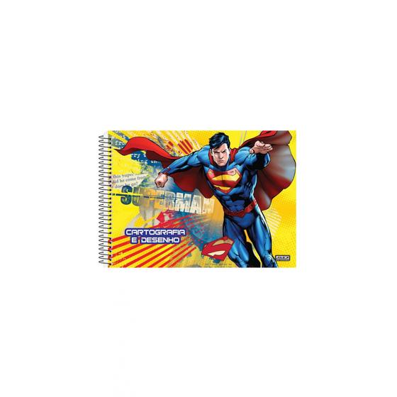 Imagem de Caderno Cartografia e Desenho Superman DC Comics 60 Folhas São Domingos