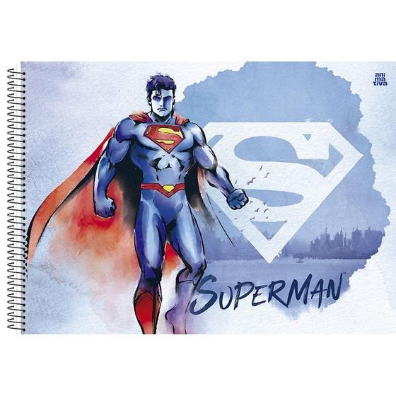 Imagem de Caderno Cartografia Espiral 60Fls SuperMan Capa2 - Animativa