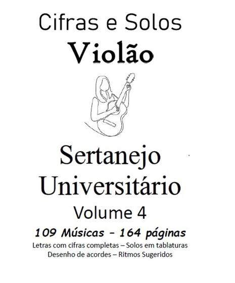 Imagem de Caderno Cifras e Solos Violão Sertanejo Universitário Vol4