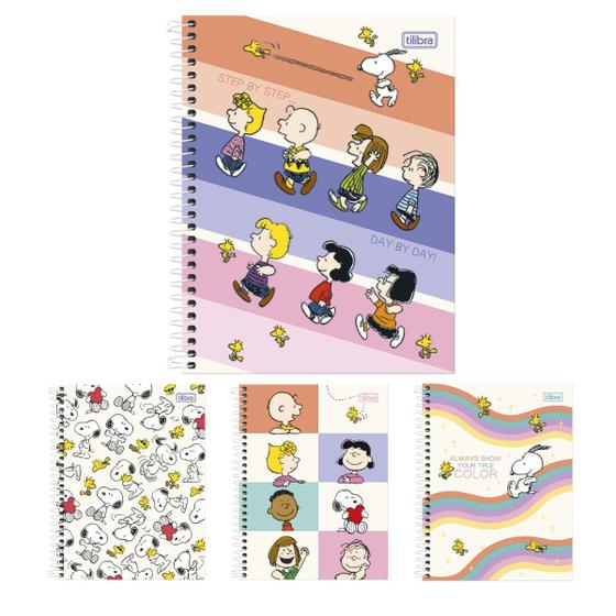 Imagem de Caderno Colegial 10 Matérias Snoopy 160 Folhas Médio Tilibra