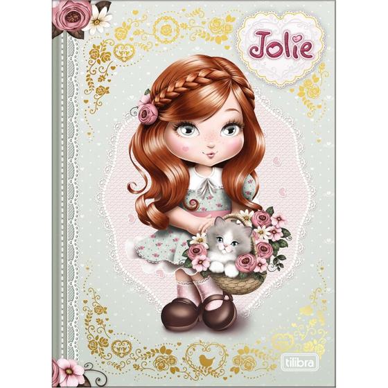 Imagem de Caderno Colegial Brochura Jolie 1 Matéria 80 Folhas Capa Dura 17,6 x 23,9cm Tilibra