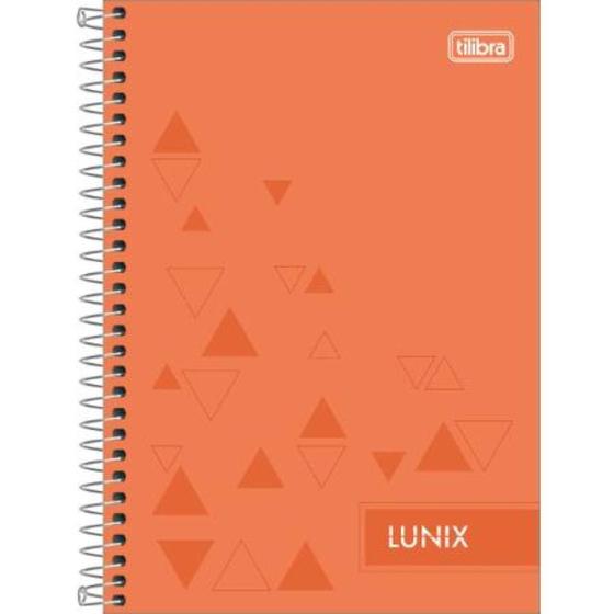 Imagem de Caderno Colegial Capa Dura 1 Matéria 80 Folhas Lunix Capa Laranja - Tilibra