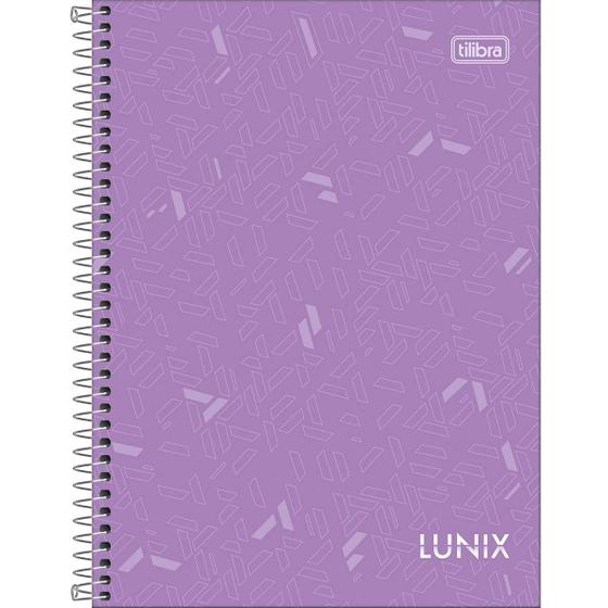 Imagem de Caderno Colegial Colorido Lunix 10 Matérias 17,7 x 24 cm 160 Folhas - Tilibra