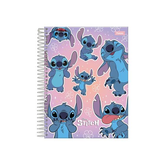 Imagem de Caderno Colegial Stitch 1 Matéria 80F Foroni Caretas