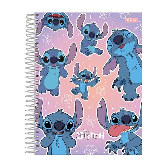 Imagem de Caderno Colegial Stitch - Poses - 160 Folhas - Foroni