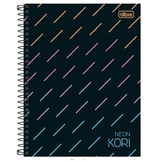 Imagem de Caderno Colegial Tilibra 80 Folhas Neon Kori