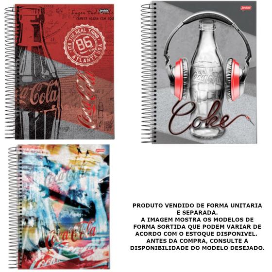 Imagem de Caderno college 96f 1x1 coca-cola - jandaia
