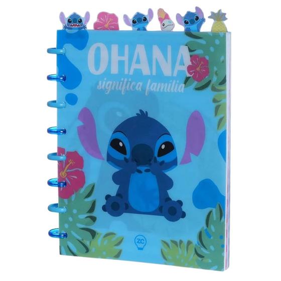 Imagem de Caderno com Discos e Divisórias STITCH DISNEY Zona Criativa