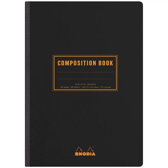 Imagem de Caderno Composition Book Rhodia A5 80g Capa Preta