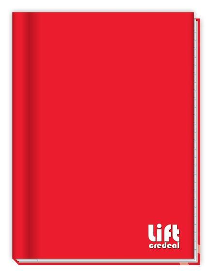 Imagem de Caderno Credeal 1/4 Cd Cost Linhas Vermelho 48fl