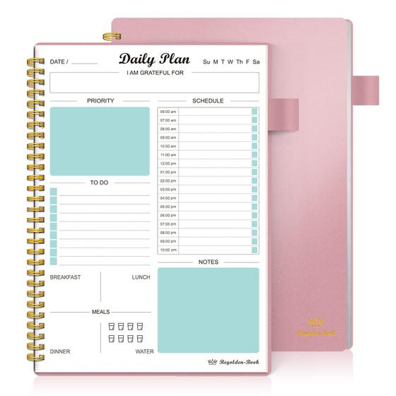 Imagem de Caderno Daily Planner Regolden-Book sem data com programação horária