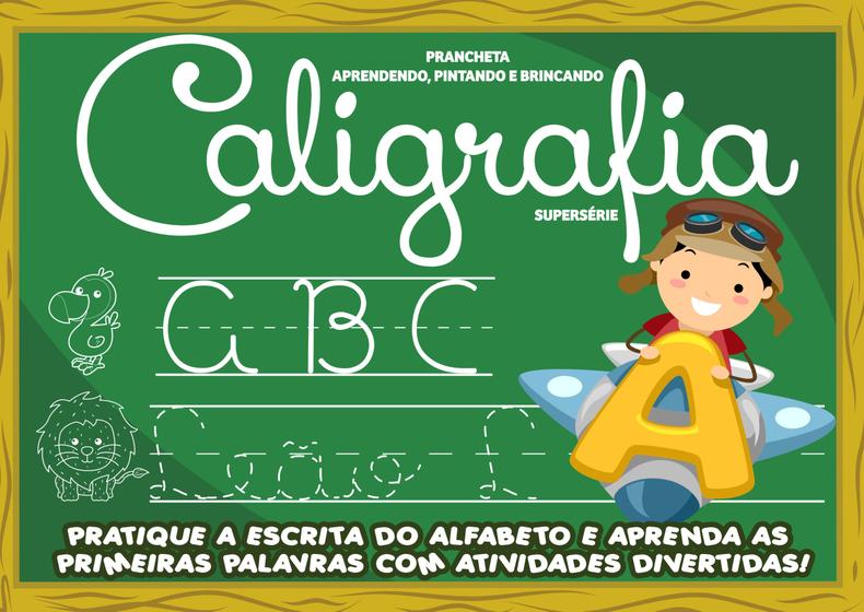 Caderno De Caligrafia Para Iniciantes Alfabeto Atividades - Caderno de ...