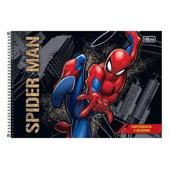 Imagem de Caderno de Cartografia 80 Folhas Spider-Man Capa 4 - Tilibra