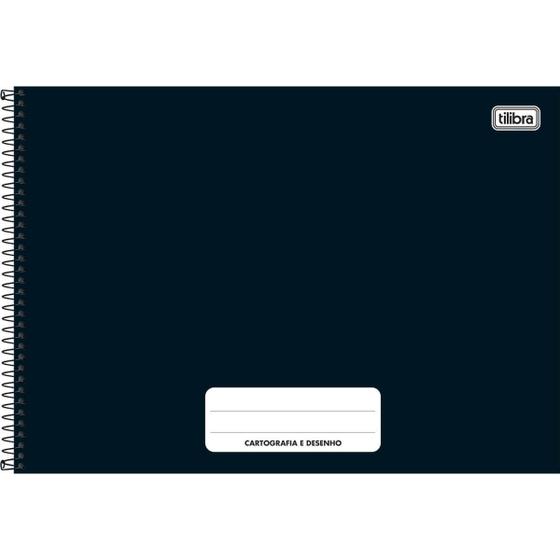 Imagem de Caderno de Cartografia e Desenho Espiral Capa Dura Pepper Preto 80 Folhas
