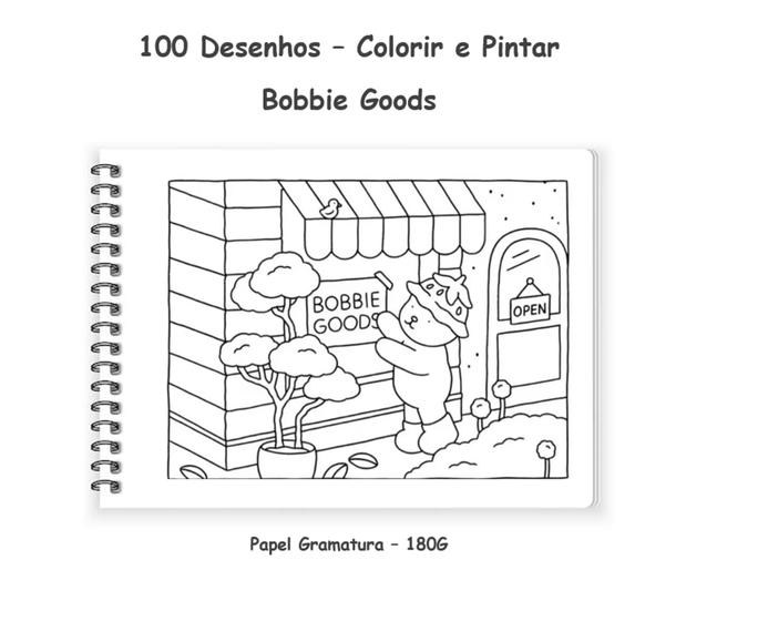 Caderno de colorir e pintar - Bobbie Goods / 100 Desenhos / 180G - LOJA ...