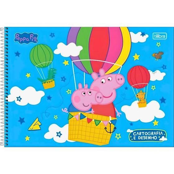 Imagem de Caderno de Desenho Capa Dura Peppa Pig 80 Folhas Tilibra