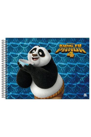 Imagem de Caderno de Desenho Capa Dura Sem Margem 60 Folhas - Kung Fu Panda
