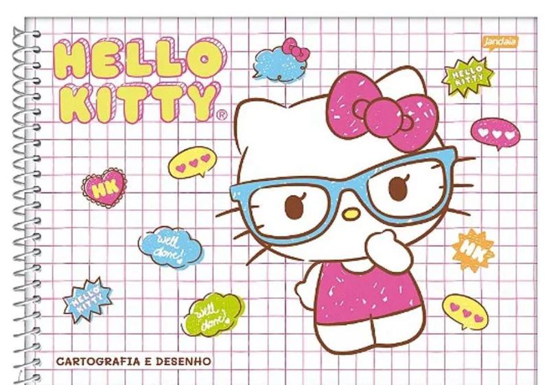 Imagem de Caderno de desenho hello kitty 80fls jandaia