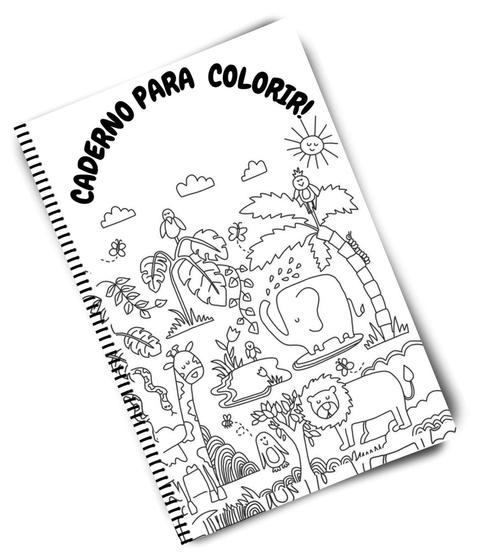 Imagem de Caderno de Desenho Para Colorir Infantil 1uni