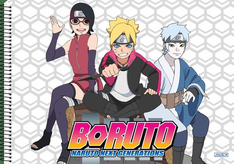 Imagem de Caderno de desenho São Domingos Boruto espiral 60 folhas