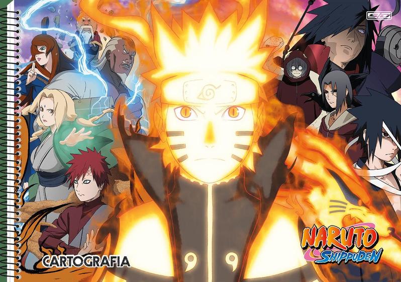 Caderno de desenho São Domingos Naruto espiral 60 folhas Menor preço em Caderno de desenho São Domingos Naruto espiral 60 folhas