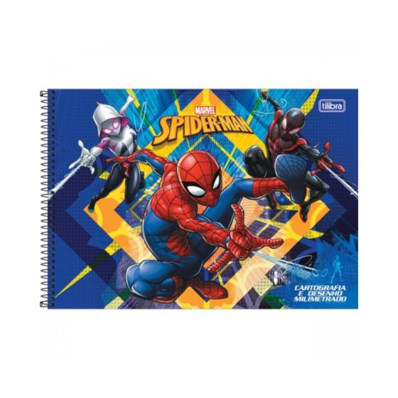 Imagem de Caderno de Desenho Tilibra Homem Aranha 80Fls 275x200mm Capa Dura