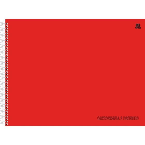 Imagem de Caderno de Desenho Universitário Capa Dura Vermelho 60 Folhas - Pacote com 5 Unidades