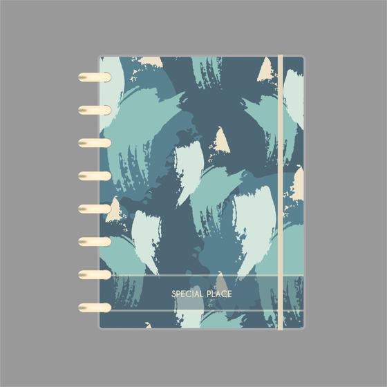 Imagem de Caderno de Disco 10 Matérias Infinito Sistema Inteligente Coleção Special Place - Camuflagem
