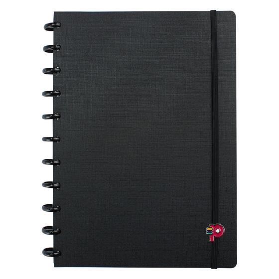 Imagem de Caderno de Disco Inteligente 80fls All Black com Elástico