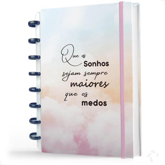 Imagem de Caderno De Discos Folhas Reposicionáveis Capa Dura - Frases