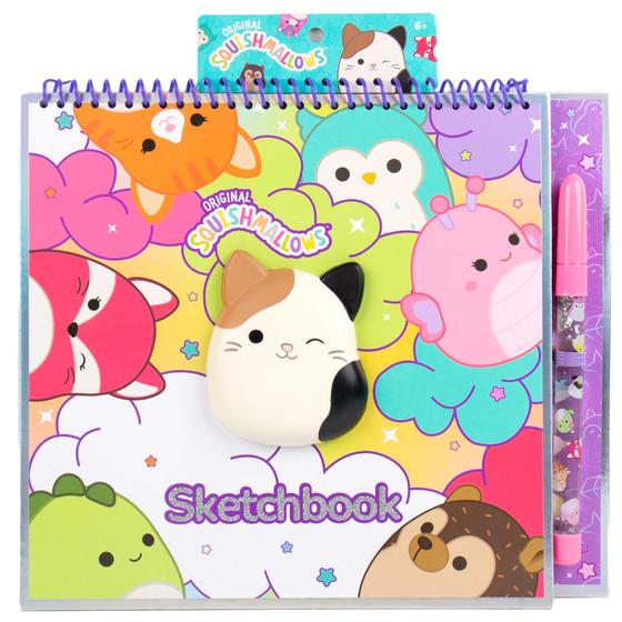 Imagem de Caderno de Esboços Squishmallows Original com Materiais de Papelaria
