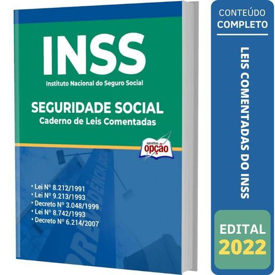 Imagem de Caderno De Leis Comentadas Inss - Seguridade Social