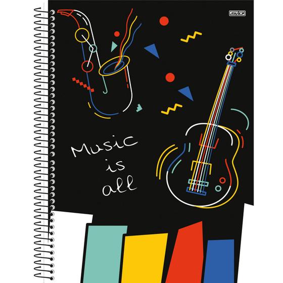 Imagem de Caderno de Música Escolar Partitura 80 Folhas São Domingos