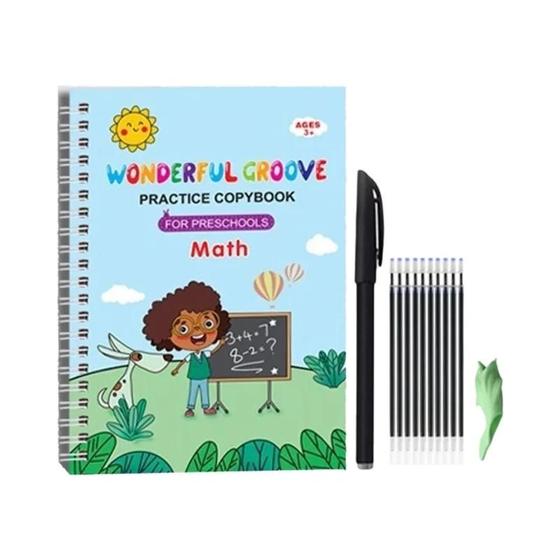 Imagem de Caderno De Prática De Caligrafia Infantil Com Limpeza Gratuita, Adesivos De Escrita, Design De