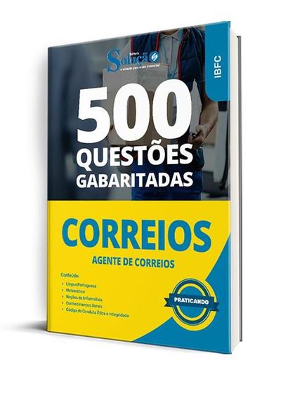 Imagem de Caderno de Questões CORREIOS - Agente de Correios - 500 Questões Gabaritadas