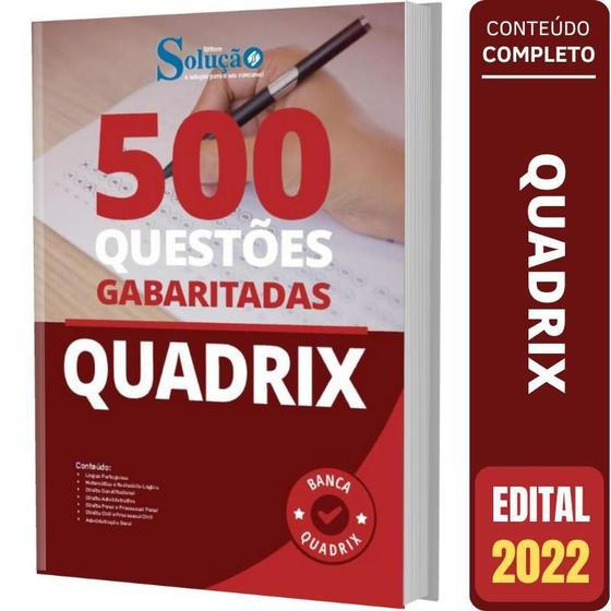 Imagem de Caderno De Questões Quadrix - Questões Gabaritadas