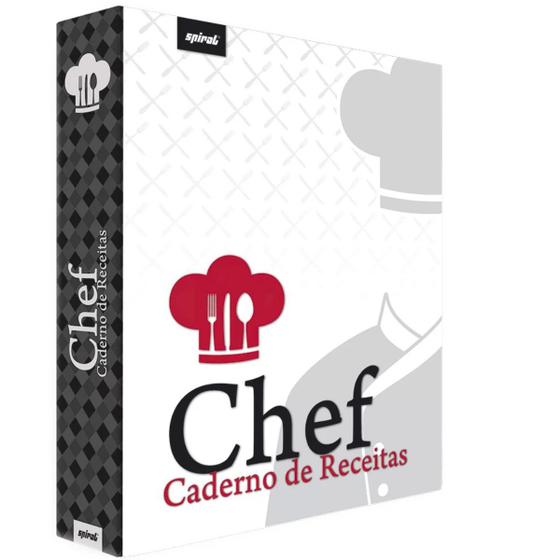Imagem de caderno de receita personalizado 200 folhas master chef pronta entrega