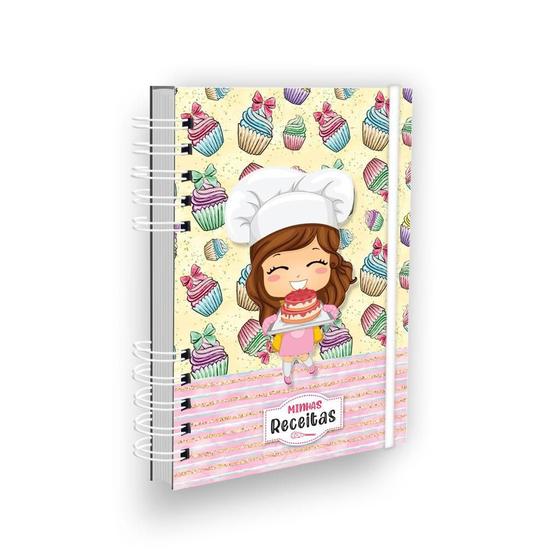 Imagem de Caderno De Receitas Minhas Receitas Cabelinho Castanho