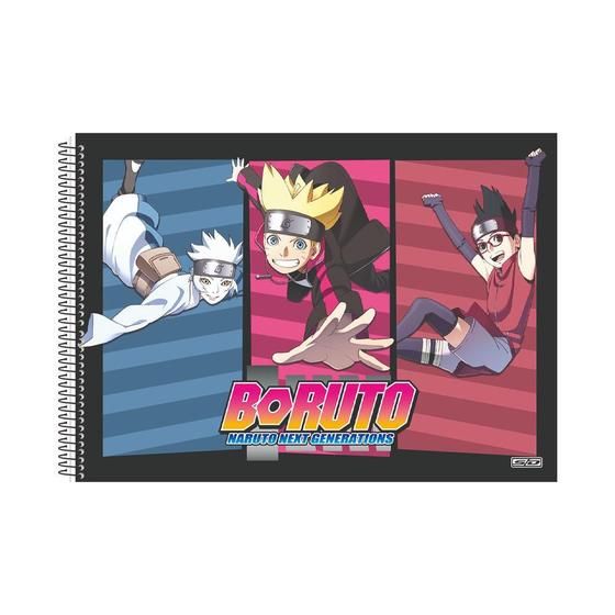 Imagem de Caderno Desenho Cartografia Esp 60fls Boruto Jump SD