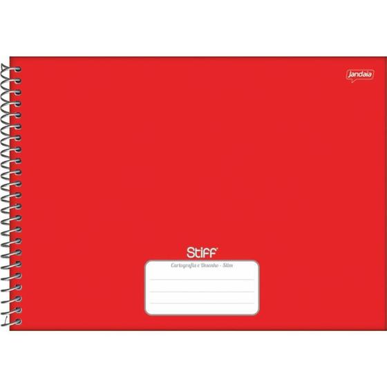 Imagem de Caderno Desenho UNIV Capa Dura STIFF Vermelho 80FLS.