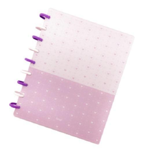 Imagem de Caderno Disco Lilás/Branco S2 Ref: Cd1003 - Brw