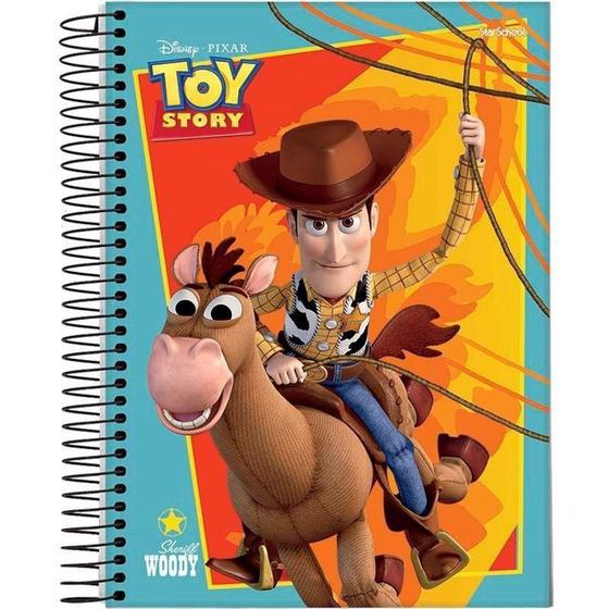 Imagem de Caderno Disney Toy Story Espiral 1/4 Capa Dura 80 Folhas  StarSchool