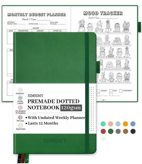 Imagem de Caderno Dot Grid A5 SIMSIMY - Com Modelos Pré-fabricados