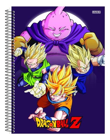 Imagem de Caderno Dragon Ball Z 15 Matérias Capa Dura Com Adesivos