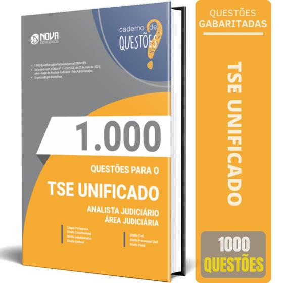 Imagem de Caderno es Tse Unificado 2024 - Analista Área Judiciária