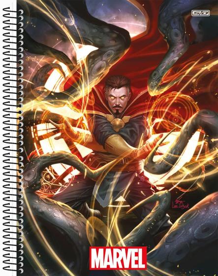 Imagem de Caderno Escolar 1 Matéria Espiral Doutor Estranho Marvel Now